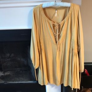 Free People mustard yellow dress